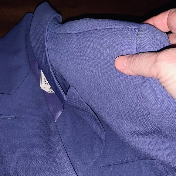 EUC Blazer: Double-Breasted, Brass Button, Periwinkle, Vintage - Picture 11 of 15